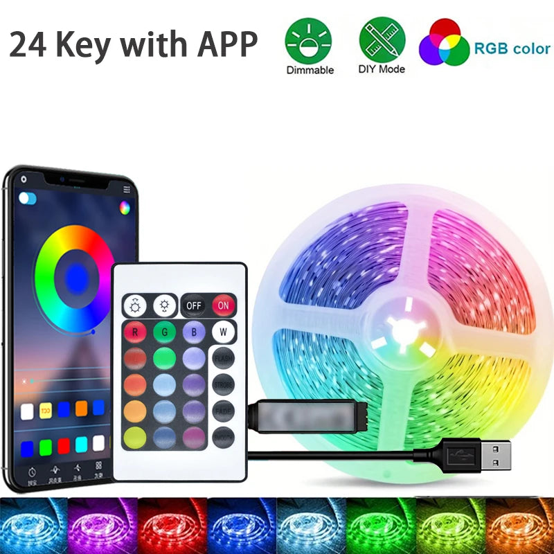 RGB Led Strip Lights 1M-40M for bedroom decor