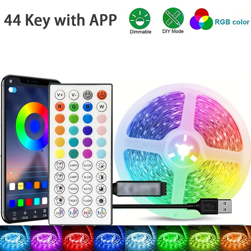 RGB Led Strip Lights 1M-40M for bedroom decor